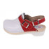 Zdravotné topánky s amortizačnou podrážkou FPU25 Biele s červenou